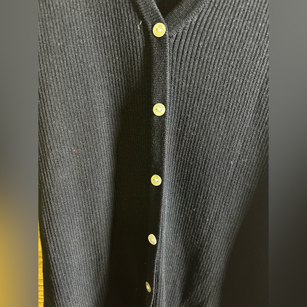 Be Cool Los Angeles Black Button-Front Ribbed Tank Top - Picture 3 of 4